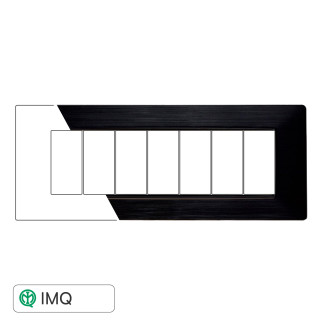 PLACCA 7P NERO SATINATO - modello EV85614