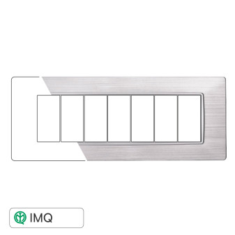 PLACCA 7P SILVER SATINATO - modello EV85615