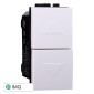 Immagine 1 - ETTROIT SPACE PULSANTE DOPPIO 1P+1P 16A - Mod. LB1202 - Compatibile con BTicino LIVING LIGHT / INTERNATIONAL