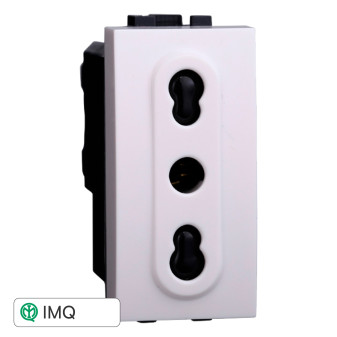 PRESA BIPASSO 2+T 16A - modello LB2001