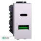 Immagine 1 - ETTROIT SPACE PRESA USB 2 IN 1 USB+TYPE-C 3.1AMH - Mod. LB3002 - Compatibile con BTicino LIVING LIGHT / INTERNATIONAL