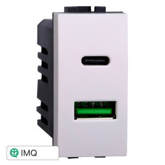 PRESA USB 2 IN 1 USB+TYPE-C 3.1AMH - modello LB3002