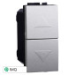 Immagine 1 - ETTROIT SPACE PULSANTE DOPPIO 1P+1P 16A - Mod. LG1202 - Compatibile con BTicino LIVING LIGHT / INTERNATIONAL