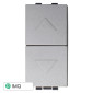 ETTROIT SPACE PULSANTE DOPPIO INTERBLOCCO SALISCENDI - Mod. LG1204 - Compatibile con BTicino LIVING LIGHT / INTERNATIONAL