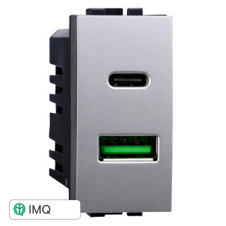 PRESA USB 2 IN 1 USB+TYPE-C 3.1AMH - modello LG3002