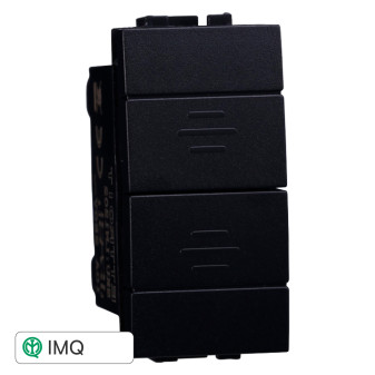 PULSANTE DOPPIO 1P+1P 16A - modello LN1202
