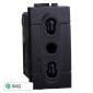 Immagine 1 - ETTROIT SPACE PRESA BIPASSO 2+T 16A - Nero - Mod. LN2001 - Compatibile con BTicino LIVING LIGHT / INTERNATIONAL