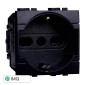 Immagine 1 - ETTROIT SPACE PRESA SCHUKO 2P+T 16A - Nero - Mod. LN2102 - Compatibile con BTicino LIVING LIGHT / INTERNATIONAL