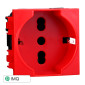Immagine 1 - ETTROIT SPACE PRESA SCHUKO ROSSO 2P+T 16A - Nero - Mod. LN2116 - Compatibile con BTicino LIVING LIGHT / INTERNATIONAL