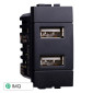 Immagine 1 - ETTROIT SPACE PRESA USB 2POSTI 2.1AMH - Mod. LN2402 - Compatibile con BTicino LIVING LIGHT / INTERNATIONAL