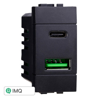 PRESA USB 2 IN 1 USB+TYPE-C 3.1AMH - modello LN3002