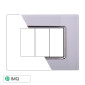 Immagine 1 - ETTROIT SPACE PLACCA VETRO 3P BIANCO - Mod. LN84301 - Compatibile con BTicino LIVING LIGHT / INTERNATIONAL
