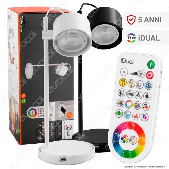 Jedi Lighting Lampada da Tavolo LED Jasmine iDual RGB+W 13,5W con Jedi Lighting Lampada da Tavolo LED Jasmine iDual RGB+W 13,5W con