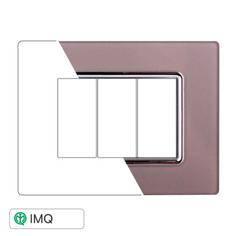 PLACCA VETRO 3P SILVER - modello LN84306