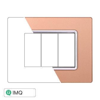 PLACCA VETRO 3P ORO - modello LN84311