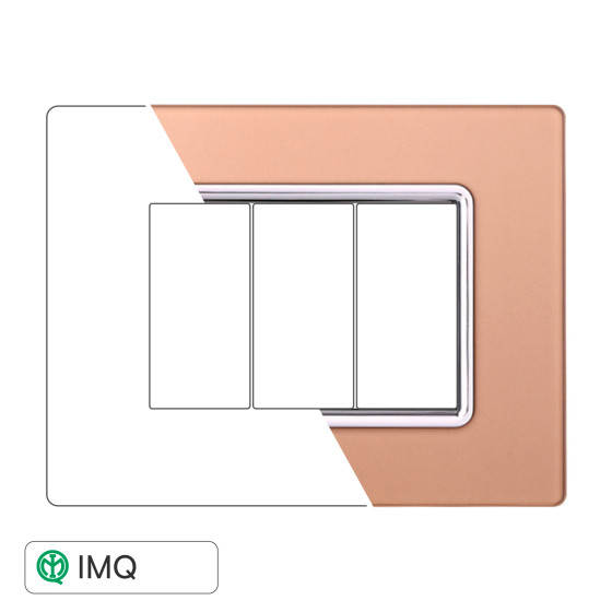 PLACCA VETRO 3P ORO - modello LN84311 PLACCA VETRO 3P ORO - modello LN84311