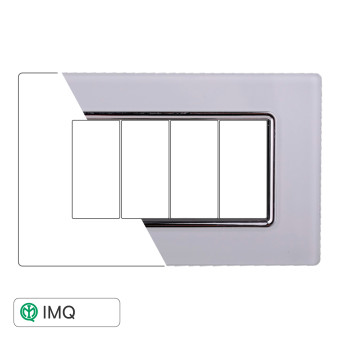 PLACCA VETRO 4P BIANCO - modello LN84401