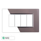 Immagine 1 - ETTROIT SPACE PLACCA VETRO 4P SILVER - Mod. LN84406 - Compatibile con BTicino LIVING LIGHT / INTERNATIONAL