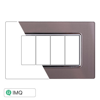 PLACCA VETRO 4P SILVER - modello LN84406