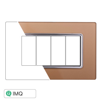 PLACCA VETRO 4P ORO - modello LN84411