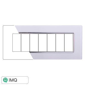 PLACCA VETRO 7P BIANCO - modello LN84701