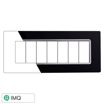 PLACCA VETRO 7P NERO - modello LN84702