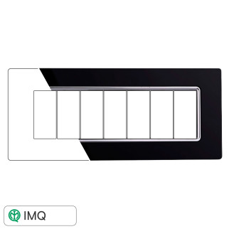 PLACCA VETRO 7P NERO - modello LN84702