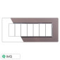 Immagine 1 - ETTROIT SPACE PLACCA VETRO 7P SILVER - Mod. LN84706 - Compatibile con BTicino LIVING LIGHT / INTERNATIONAL