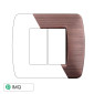 Immagine 1 - ETTROIT SPACE PLACCA PLASTICA 2P BRONZO SATINATO - Mod. LN85210 - Compatibile con BTicino LIVING LIGHT / INTERNATIONAL