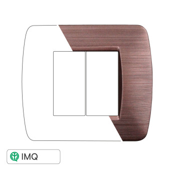 PLACCA 2P BRONZO SATINATO - modello LN85210