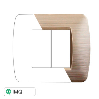 PLACCA 2P ORO SATINATO - modello LN85211