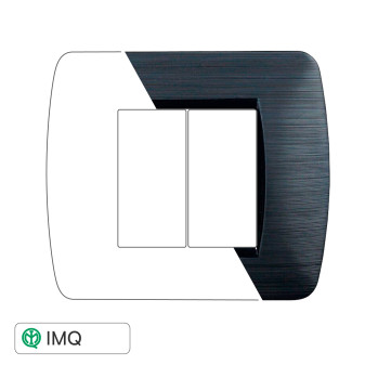 PLACCA 2P NERO SATINATO - modello LN85214