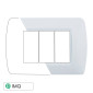 Immagine 1 - ETTROIT SPACE PLACCA PLASTICA 3P BIANCO SATINATO - Mod. LN85301 - Compatibile con BTicino LIVING LIGHT / INTERNATIONAL
