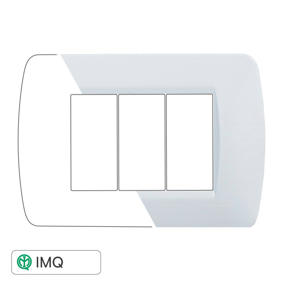 PLACCA 3P BIANCO SATINATO - modello LN85301 PLACCA 3P BIANCO SATINATO - modello LN85301
