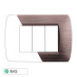 Immagine 1 - ETTROIT SPACE PLACCA PLASTICA 3P BRONZO SATINATO - Mod. LN85310 - Compatibile con BTicino LIVING LIGHT / INTERNATIONAL