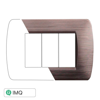 PLACCA 3P BRONZO SATINATO - modello LN85310