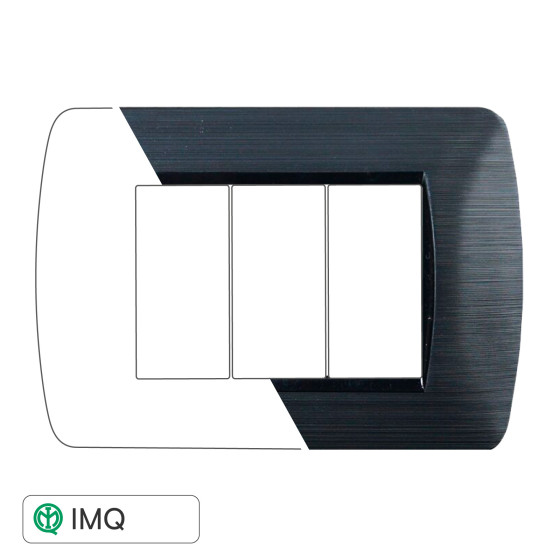 PLACCA 3P NERO SATINATO - modello LN85314 PLACCA 3P NERO SATINATO - modello LN85314
