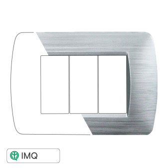 PLACCA 3P SILVER SATINATO - modello LN85315