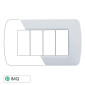 Immagine 1 - ETTROIT SPACE PLACCA PLASTICA 4P BIANCO SATINATO - Mod. LN85401 - Compatibile con BTicino LIVING LIGHT / INTERNATIONAL