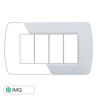 PLACCA 4P BIANCO SATINATO - modello LN85401