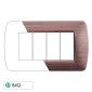 Immagine 1 - ETTROIT SPACE PLACCA PLASTICA 4P BRONZO SATINATO - Mod. LN85410 - Compatibile con BTicino LIVING LIGHT / INTERNATIONAL