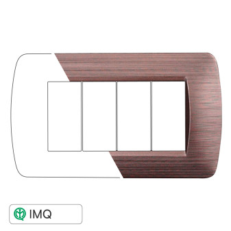 PLACCA 4P BRONZO SATINATO - modello LN85410