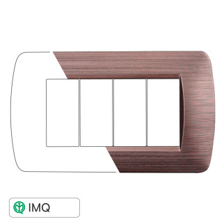 PLACCA 4P BRONZO SATINATO - modello LN85410