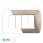 ETTROIT SPACE PLACCA PLASTICA 4P ORO SATINATO - Mod. LN85411 - Compatibile con BTicino LIVING LIGHT / INTERNATIONAL