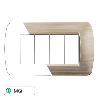 PLACCA 4P ORO SATINATO - modello LN85411
