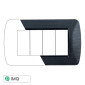 Immagine 1 - ETTROIT SPACE PLACCA PLASTICA 4P NERO SATINATO - Mod. LN85414 - Compatibile con BTicino LIVING LIGHT / INTERNATIONAL