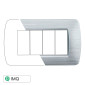 Immagine 1 - ETTROIT SPACE PLACCA PLASTICA 4P SILVER SATINATO - Mod. LN85415 - Compatibile con BTicino LIVING LIGHT / INTERNATIONAL