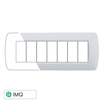 PLACCA 7P BIANCO SATINATO - modello LN85701