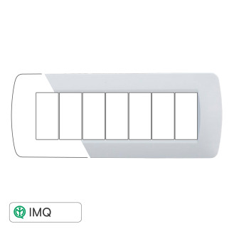 PLACCA 7P BIANCO SATINATO - modello LN85701