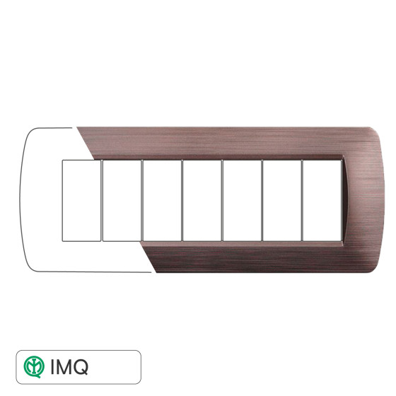PLACCA 7P BRONZO SATINATO - modello LN85710 PLACCA 7P BRONZO SATINATO - modello LN85710